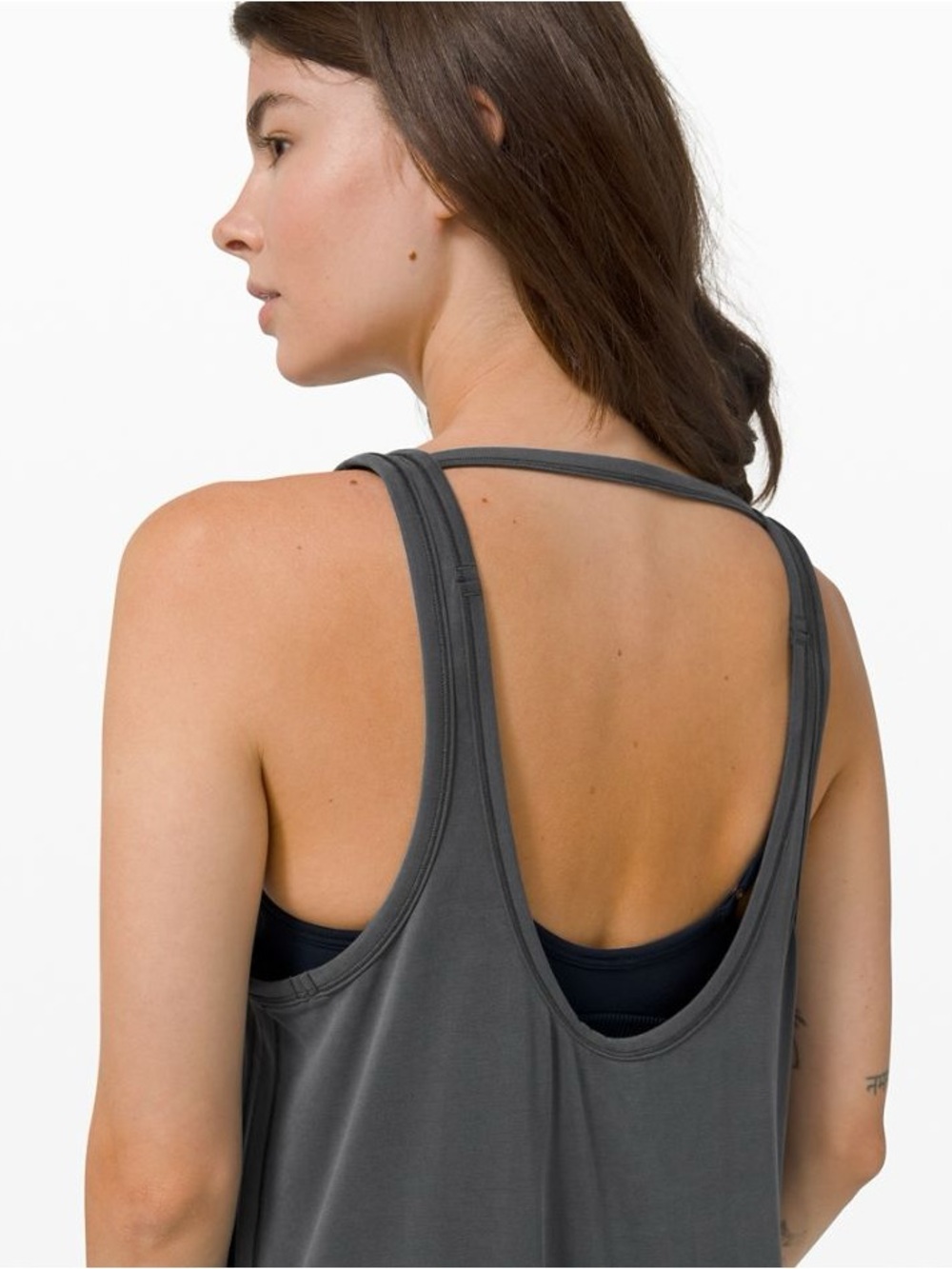 lululemon athletica Women's Gray Ease Of It All Scoop Neck Tank - Size 8 - Picture 6 of 14